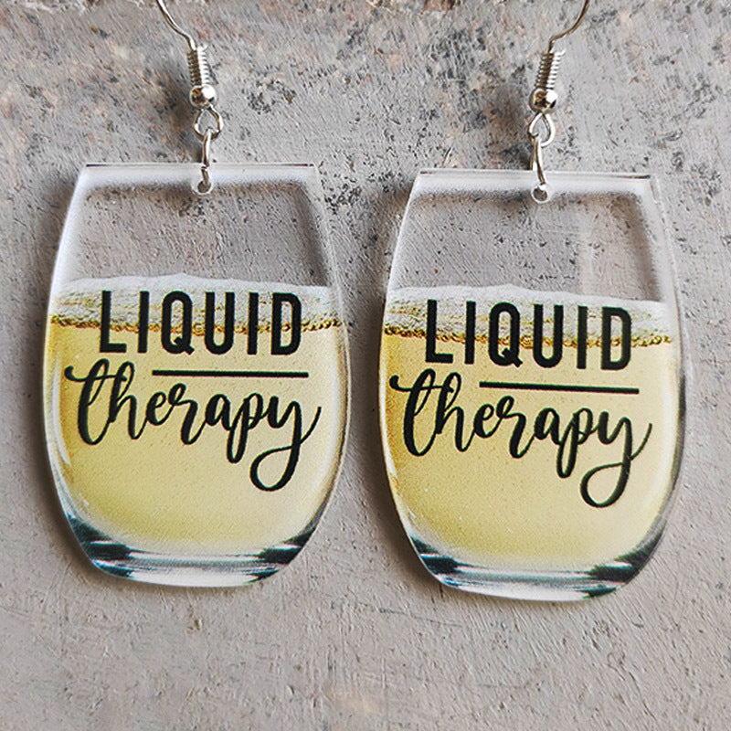 Cross Bee Wine Glass Earrings for Women - product image 1
