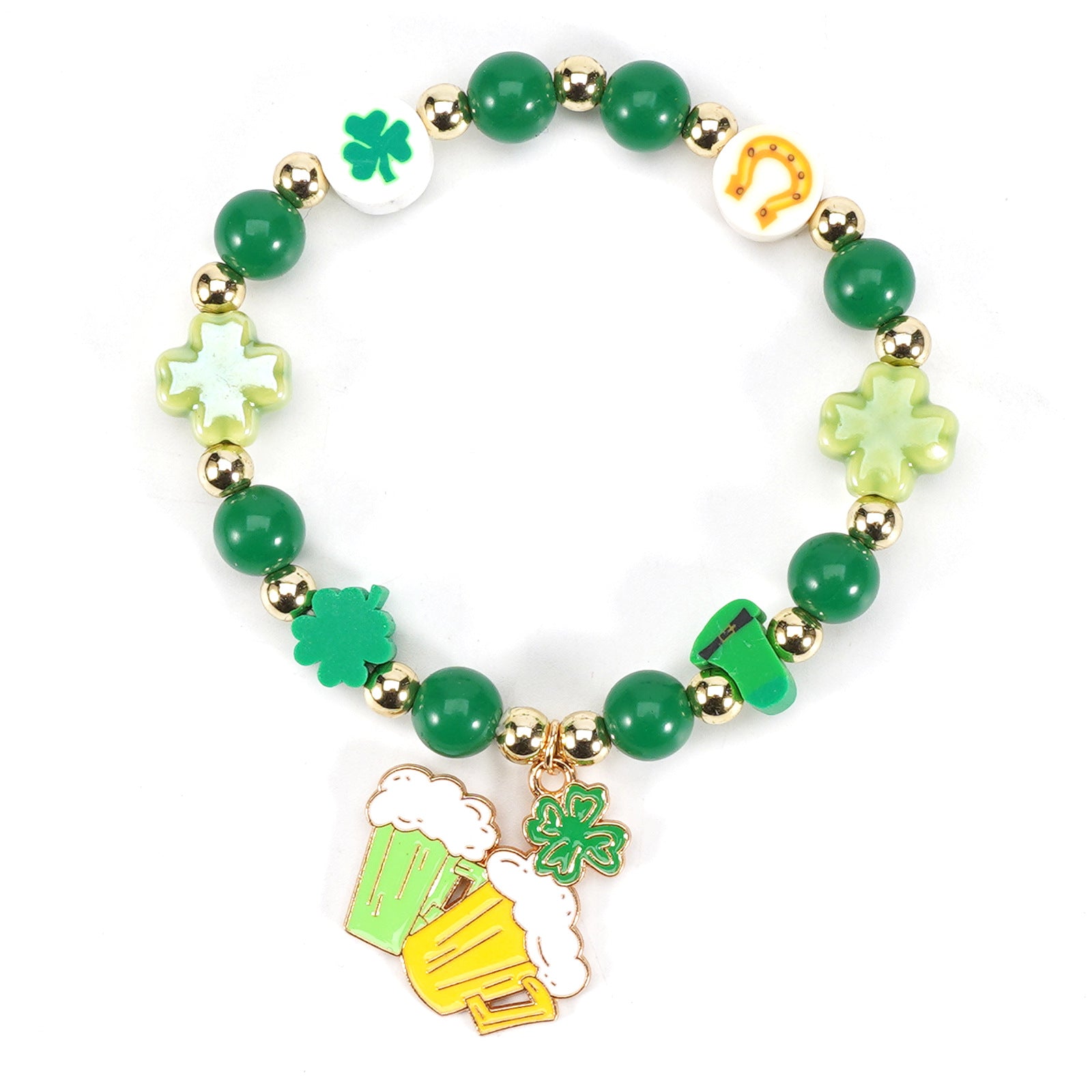 St. Patrick's Day Bracelet with A Fresh Green Clover Pendant and Lucky Letter - product image 11