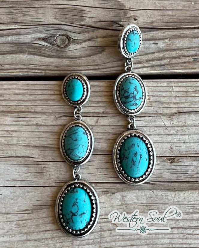 Turquoise Boho Vintage Earrings