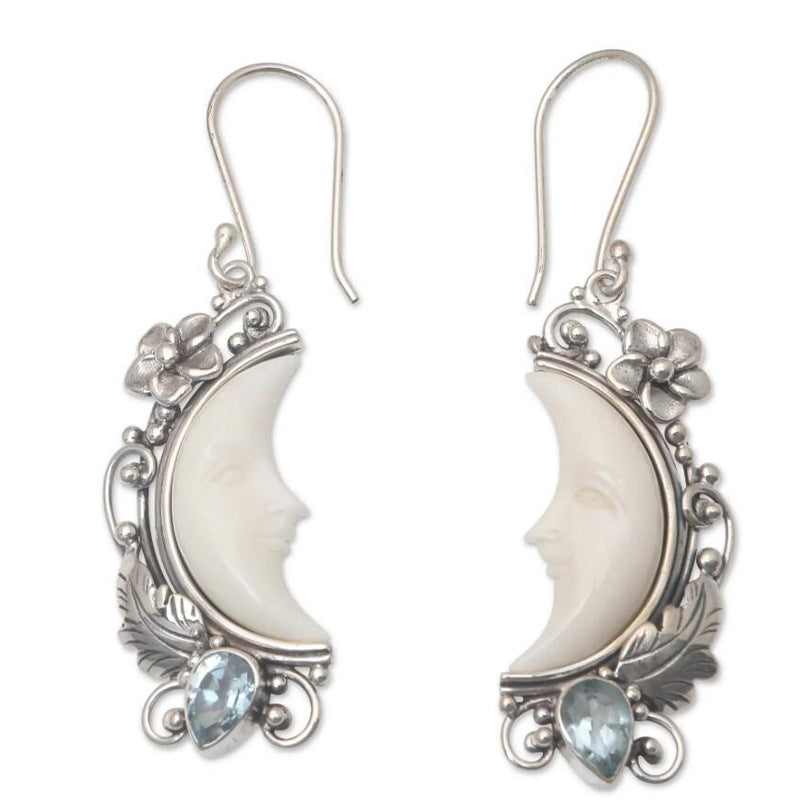 Vintage Floral Moon Cross Earrings - product image 5