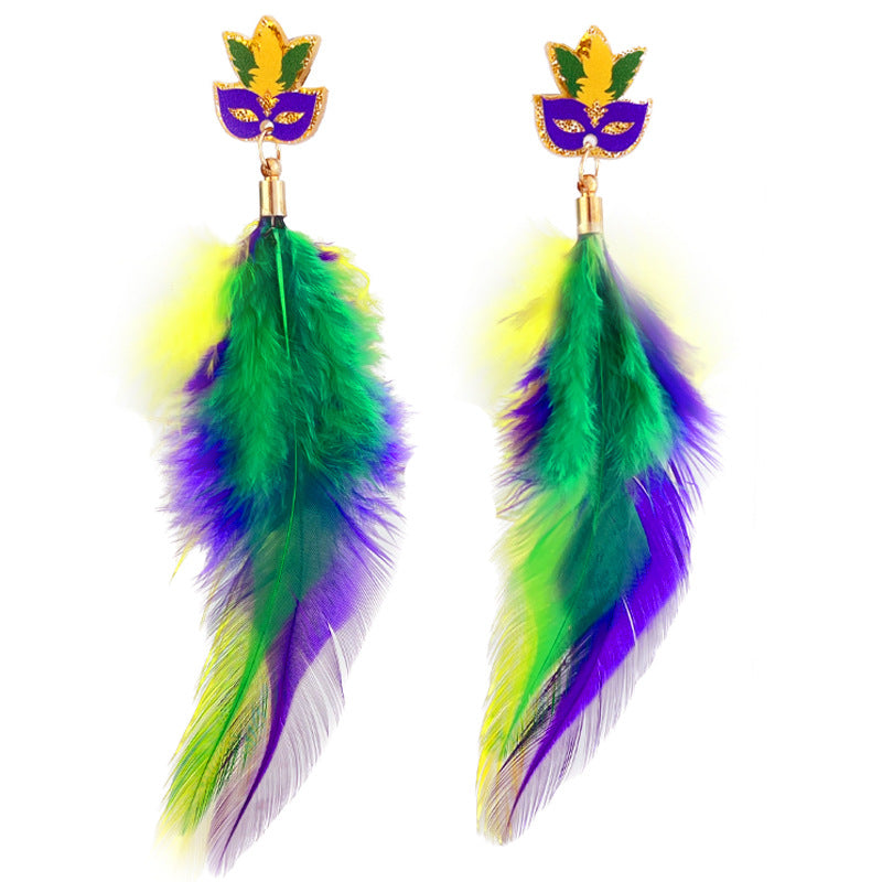 Feather Cross Beaded Earrings - product image 12