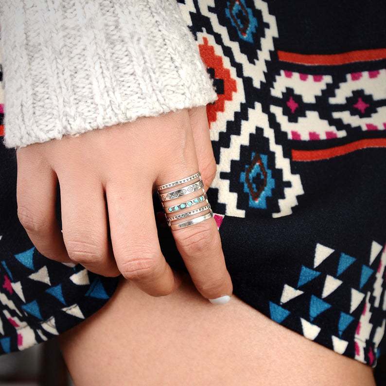 Turquoise Boho Vintage Ring - product image 7