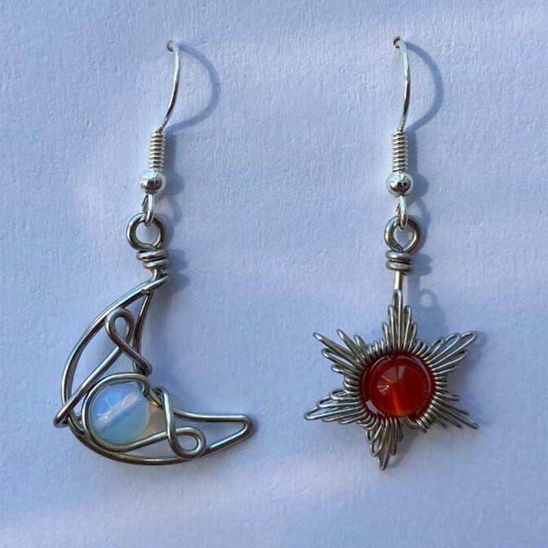 Moon Cross Crystal Earrings - product image 11