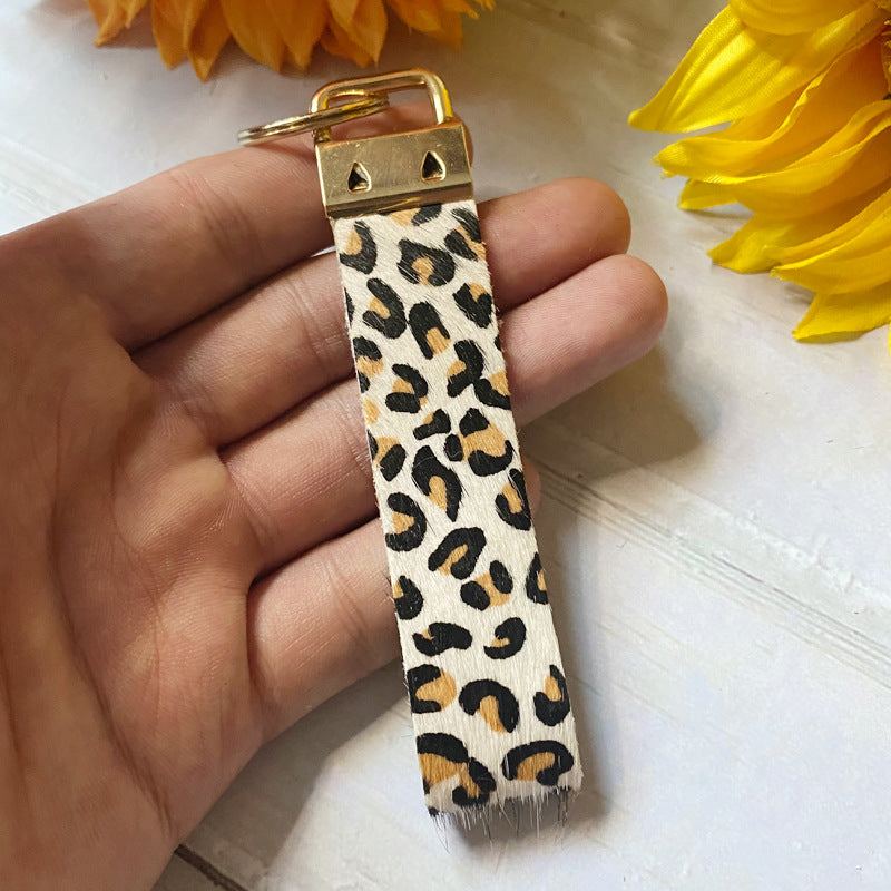 Vintage Horse Cross Leather Keychain - product image 3