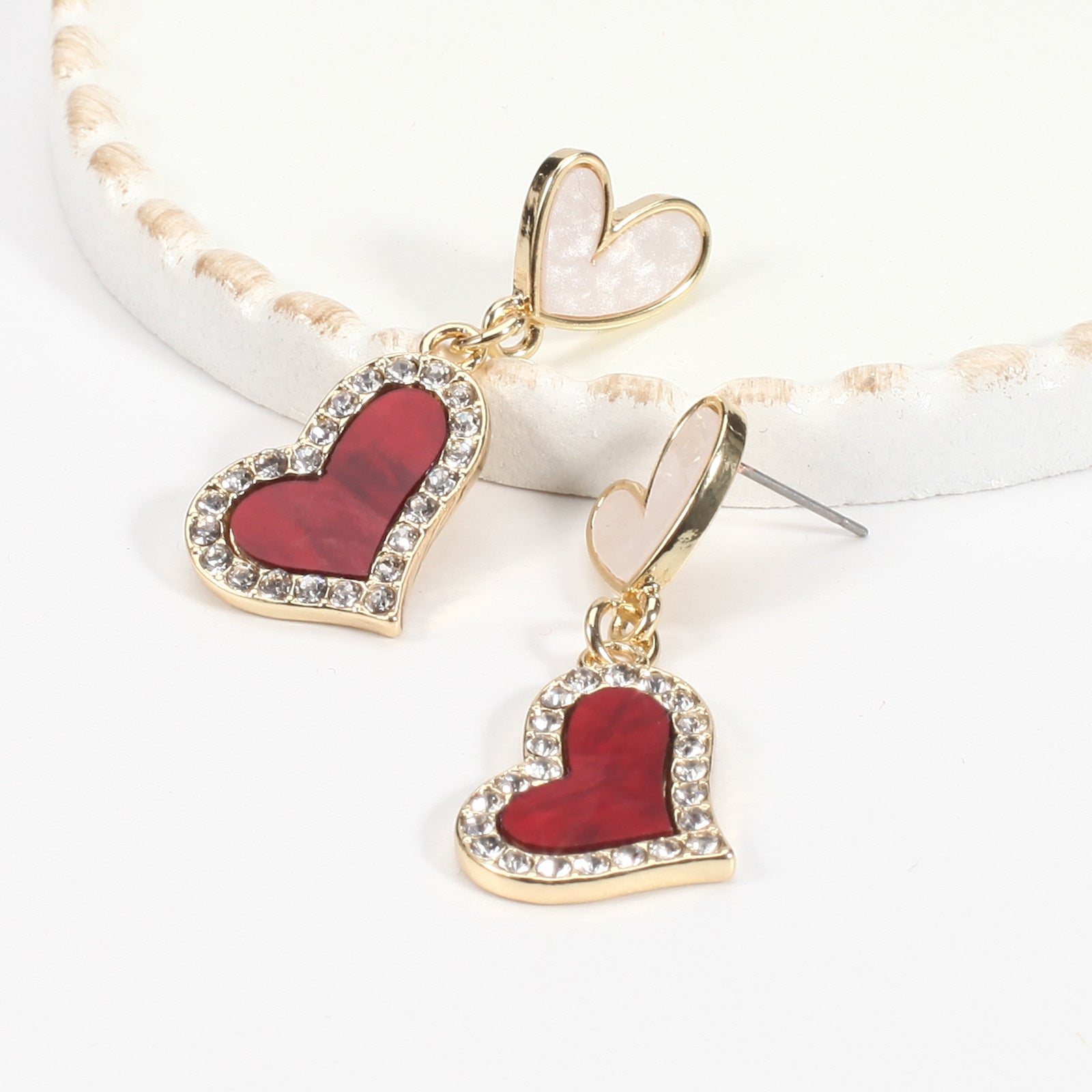 Heart Cross Crystal Earrings - product image 55