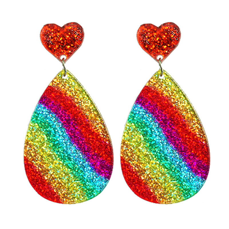 Heart Cross Acrylic Earrings - product image 3