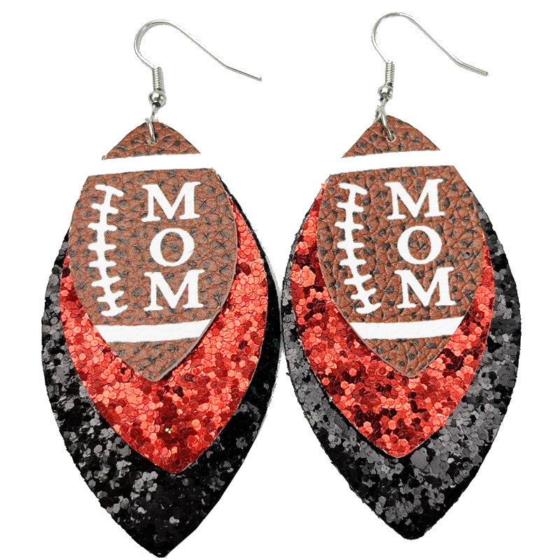 Cross Leather Earrings