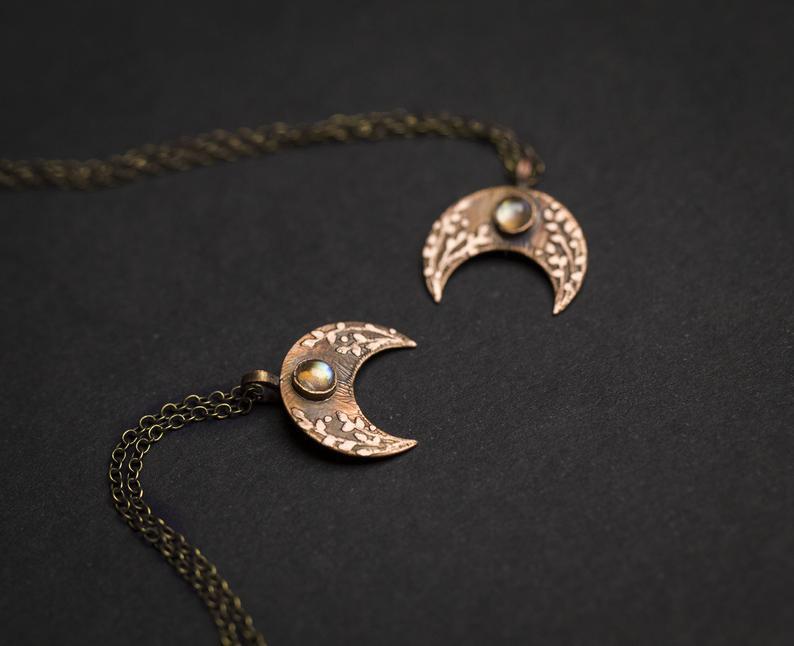 Boho Vintage Moon Cross Necklace - product image 4