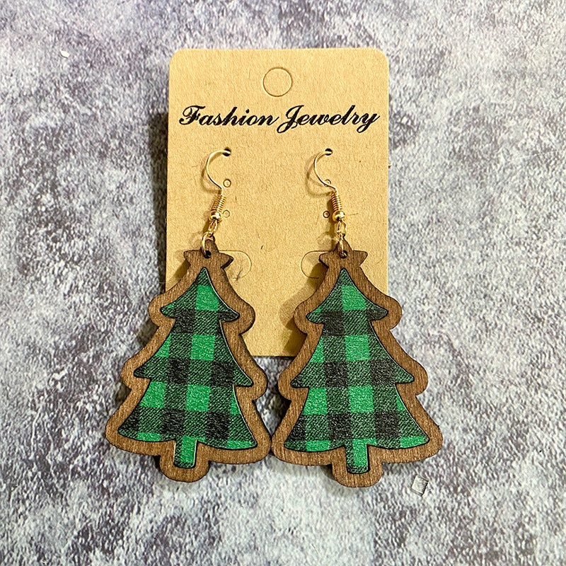 Vintage Cross Wood Earrings - product image 3