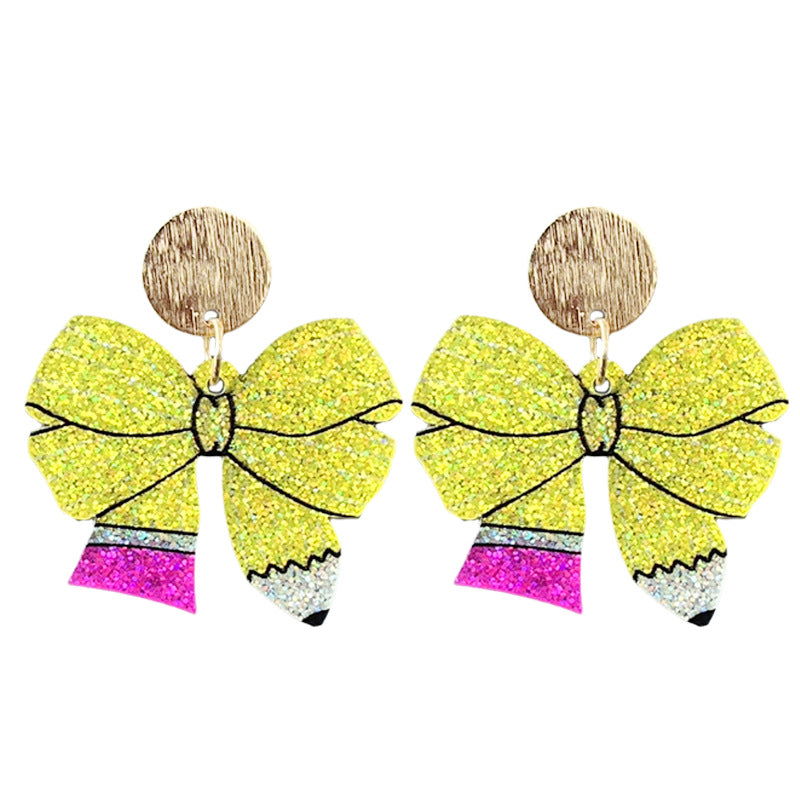 Supply Teacher Thanksgiving Earrings Sparkling and Shining for the