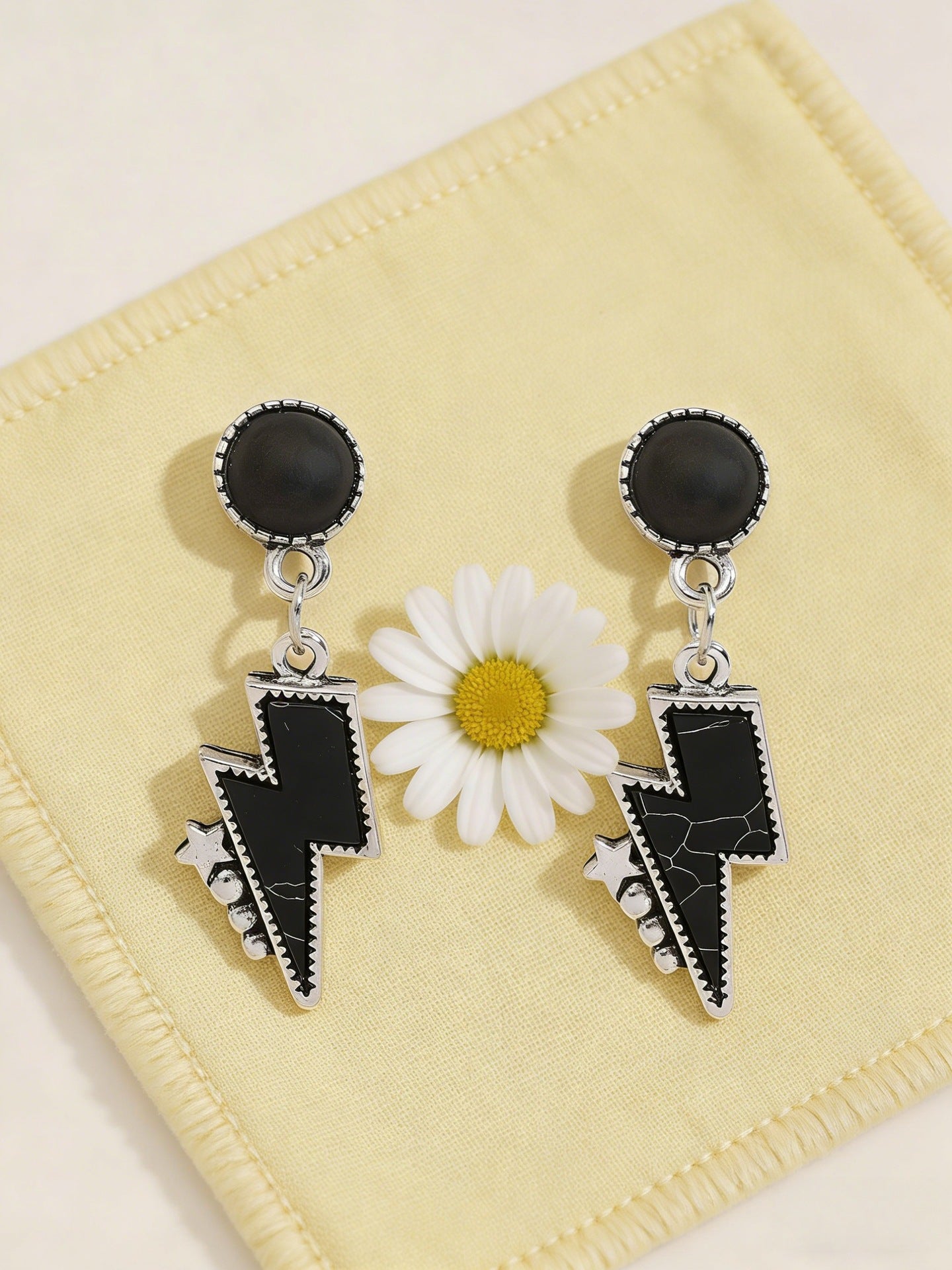 Turquoise Statement Cross Earrings