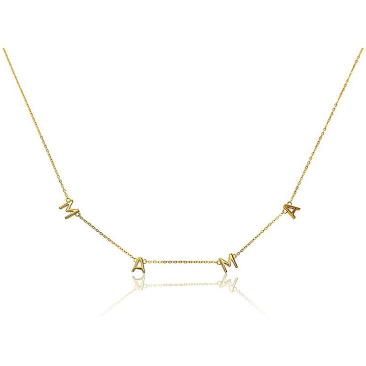 Bestsellers Mama Necklace Letter Pendant Alloy Electroplating Simple