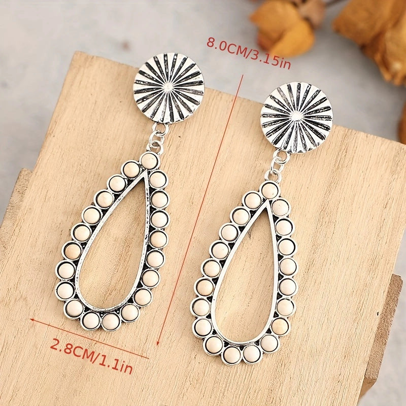 Western Turquoise Vintage Statement Earrings - product image 2