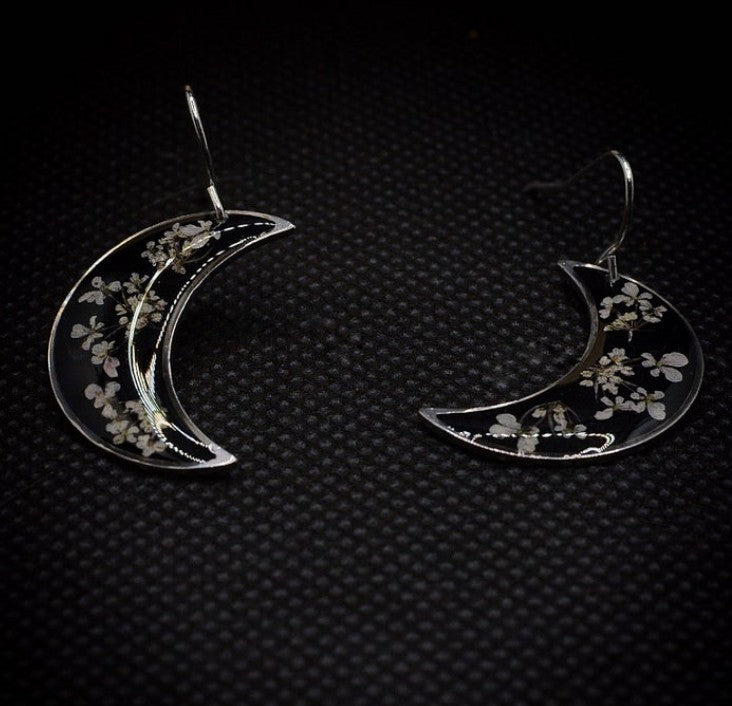 Vintage Floral Moon Cross Resin Earrings for Women - product image 10