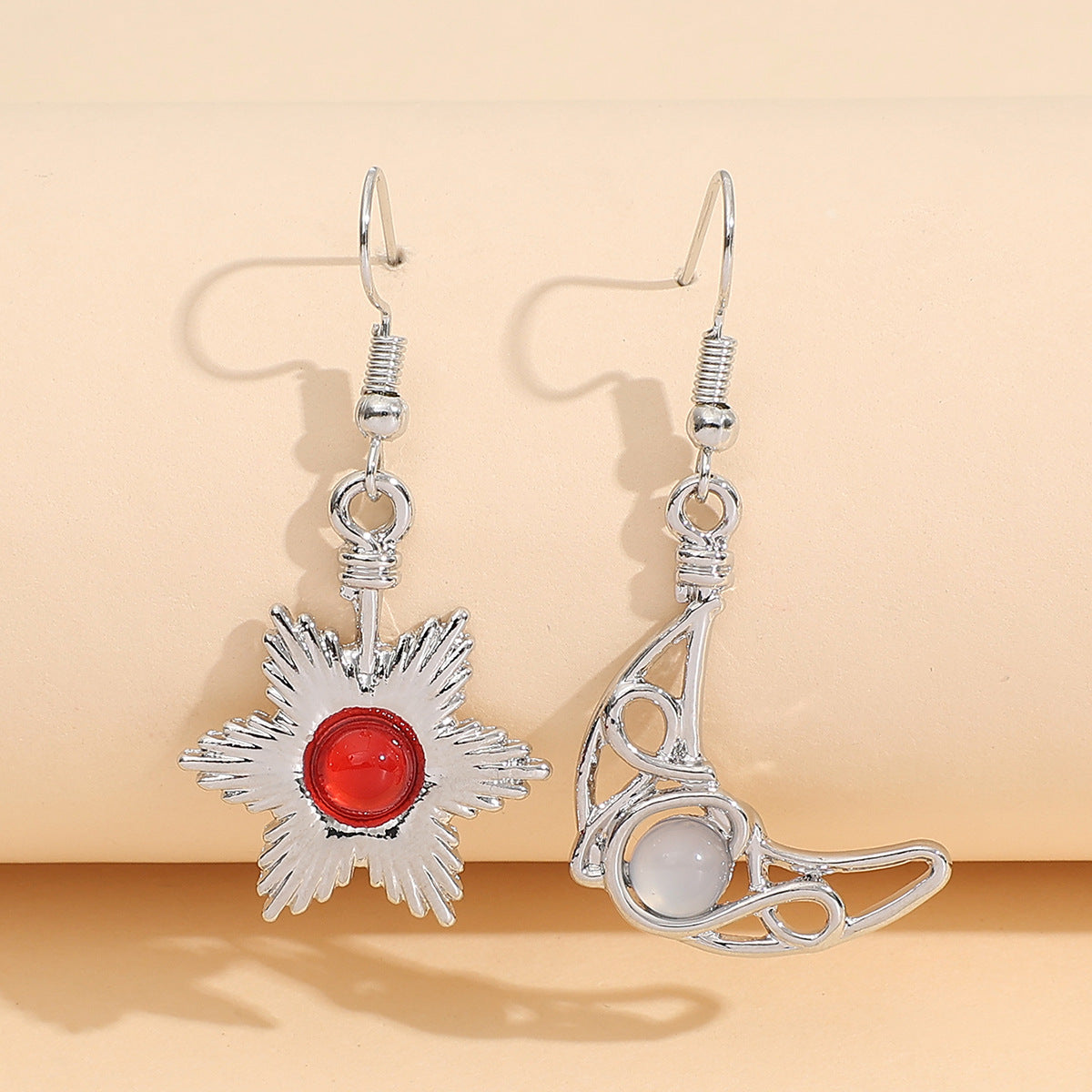 Moon Cross Crystal Earrings - product image 7