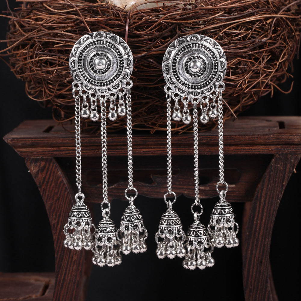 Boho Vintage Floral Beaded Earrings - product image 2