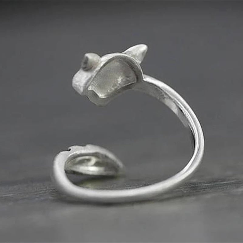 Creative Raccoon Open Ring Cute Female Fox Tail Animal Ring Accessory - product image 3