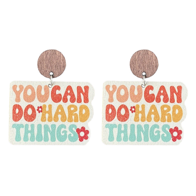 Cross Wood Earrings - product image 7