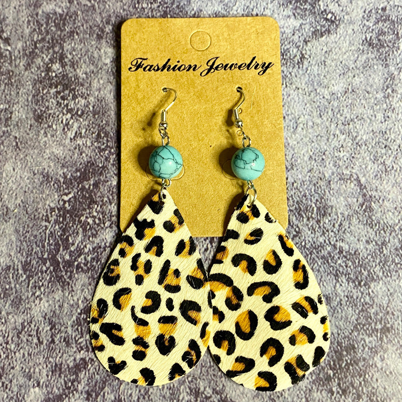 Western Turquoise Vintage Horse Cross Earrings - product image 12