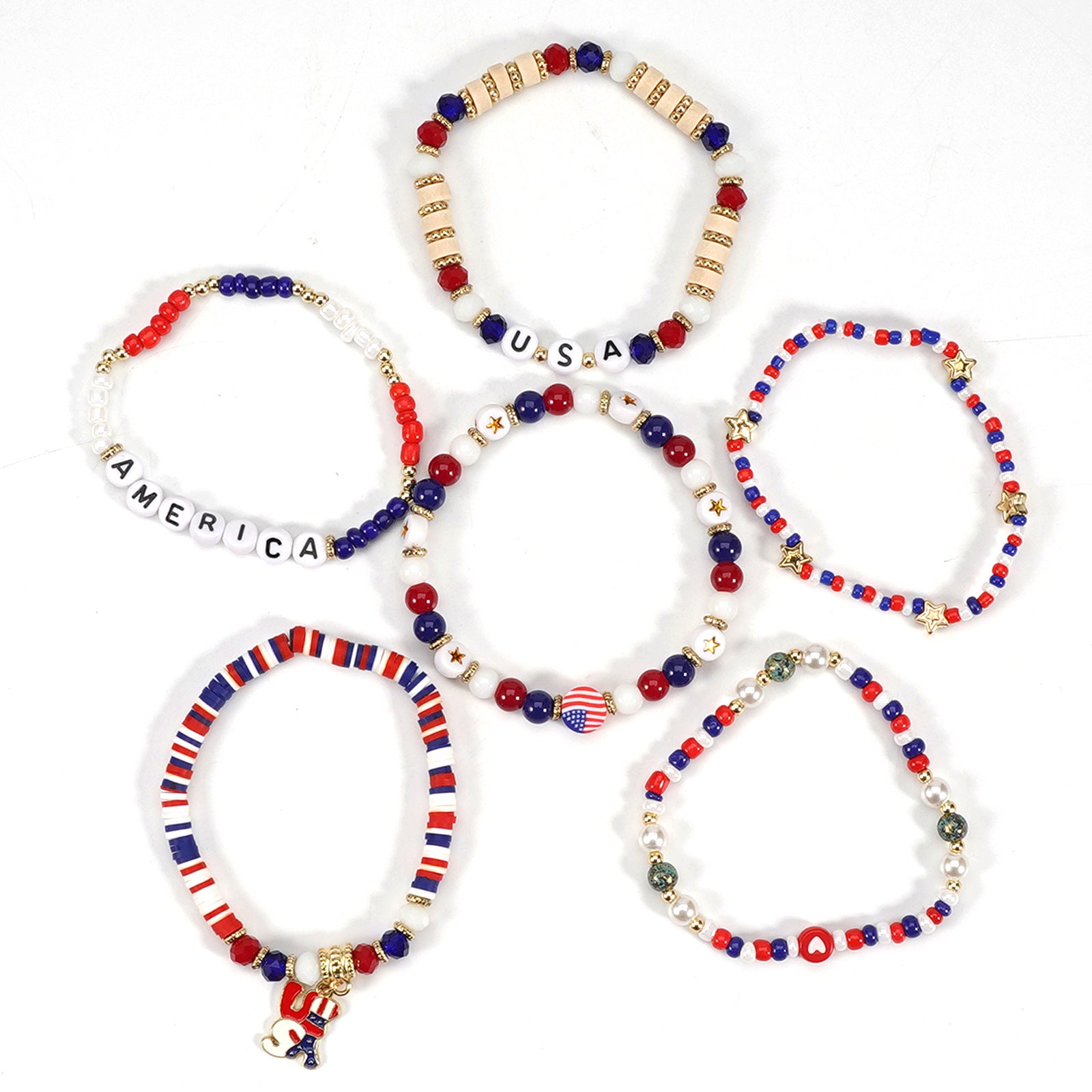 Cross Flag Beaded Bracelet