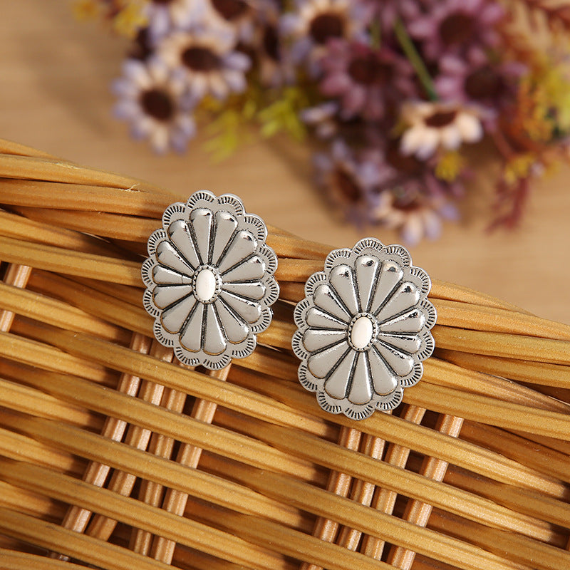 Turquoise Boho Vintage Statement Cross Earrings for Women - product image 10