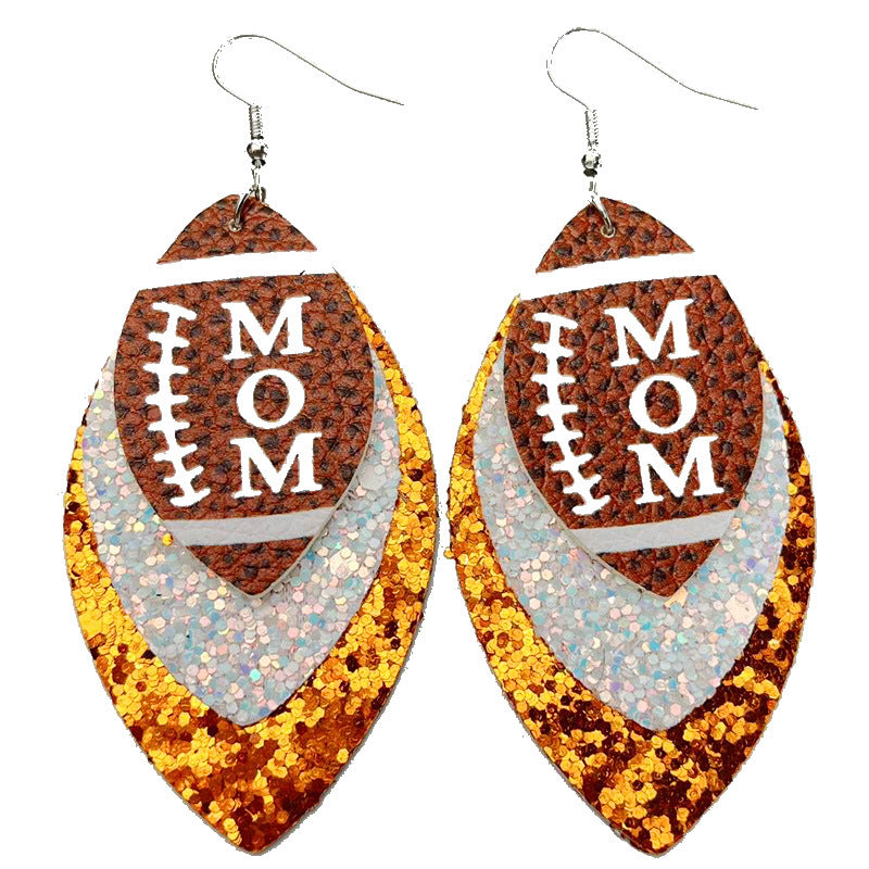 Cross Leather Earrings