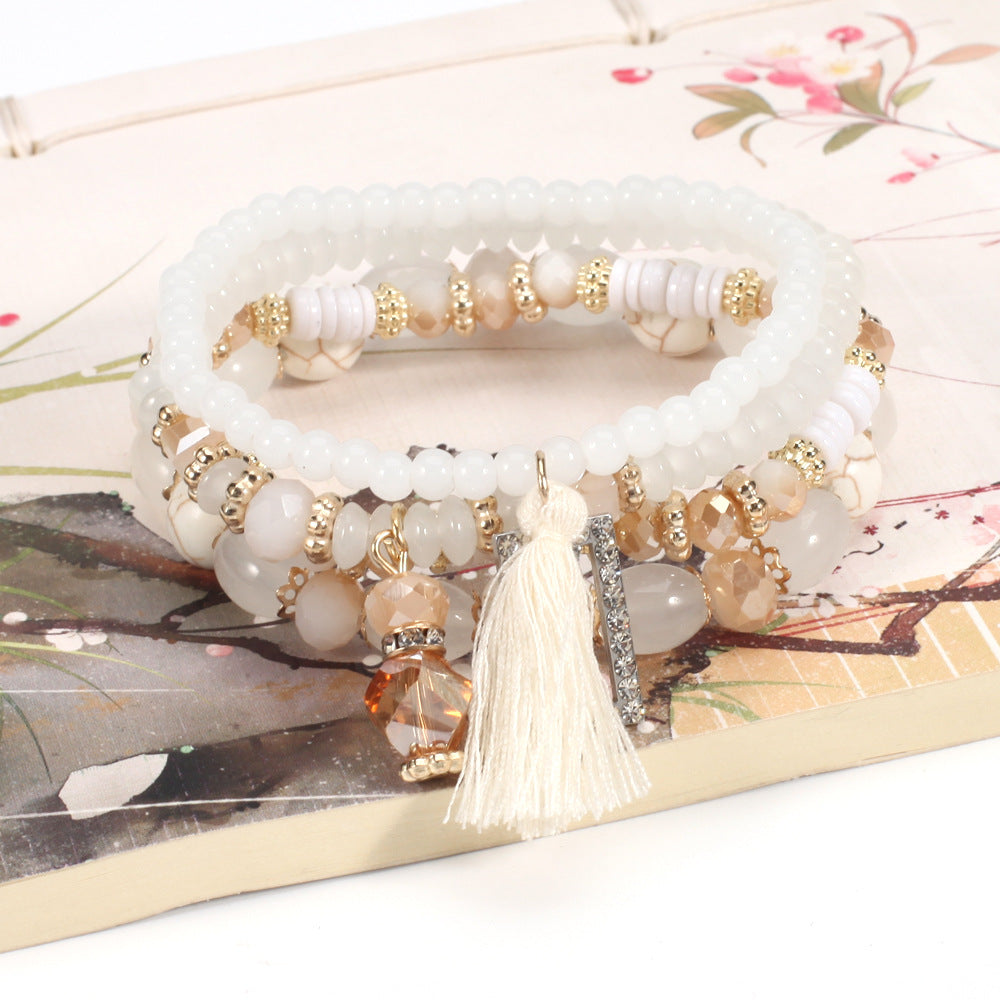 Boho Vintage Beaded Crystal Necklace - product image 4