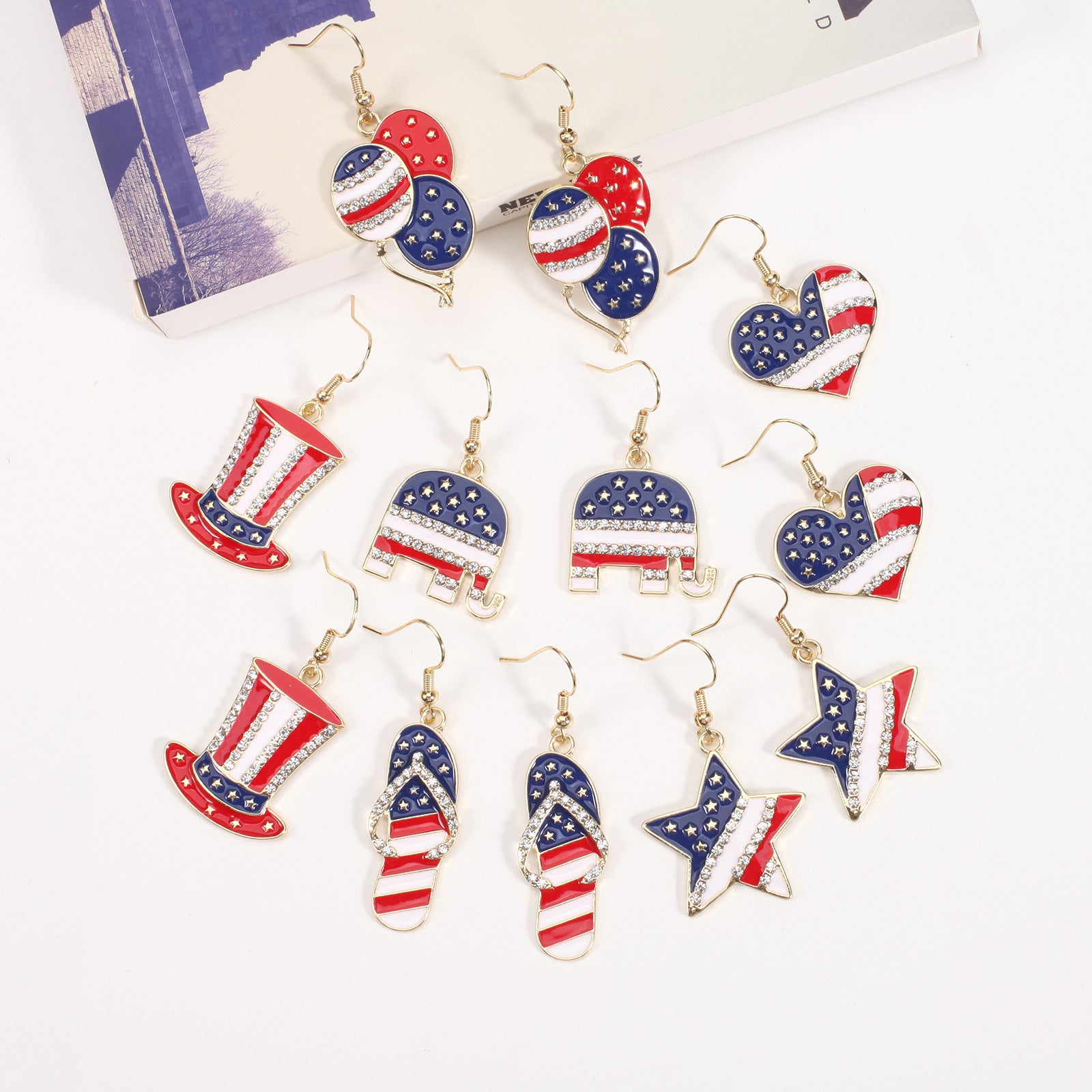 Cross Flag Earrings - product image 2