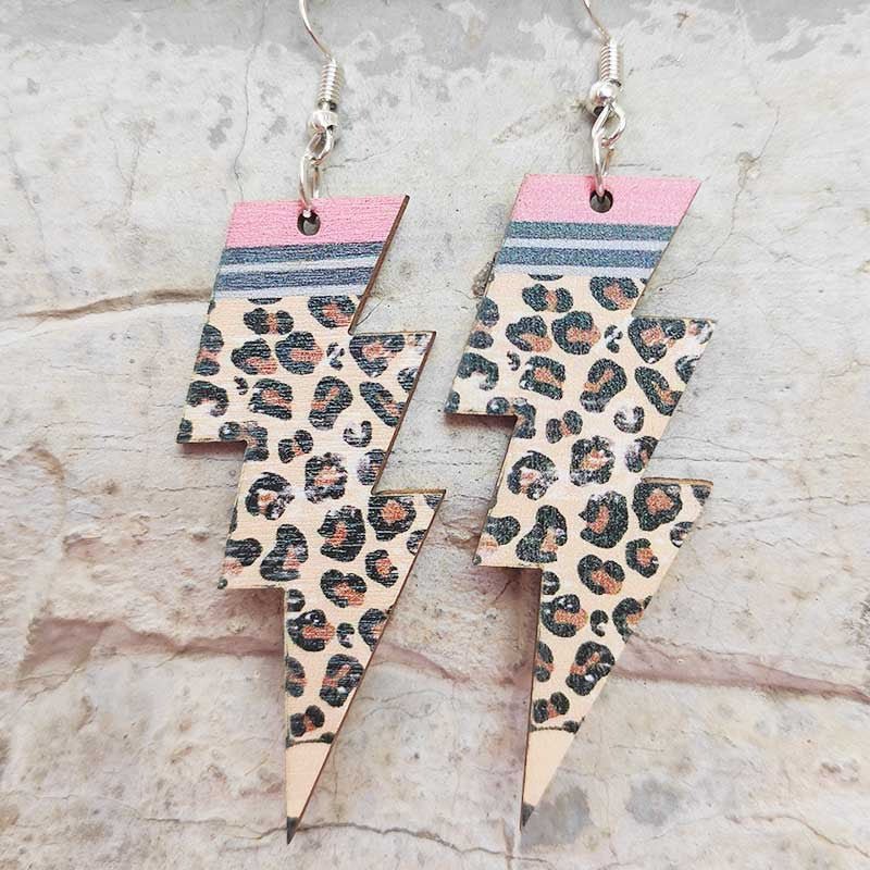 Floral Cross Wood Earrings - product image 4