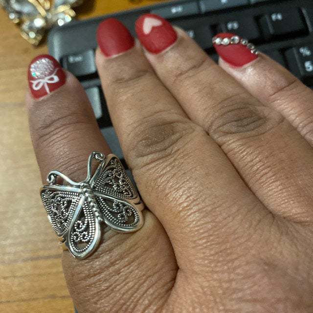 Vintage Cross Butterfly Ring - product image 10