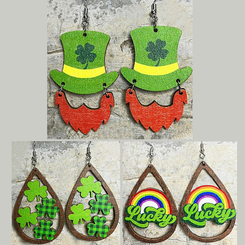 Cross Wood Earrings - product image 1