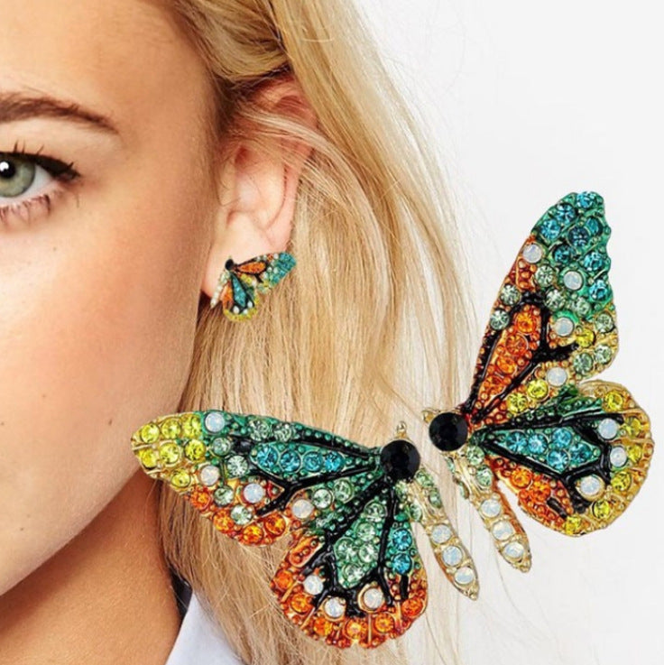 Heart Cross Butterfly Crystal Earrings for Women - product image 1