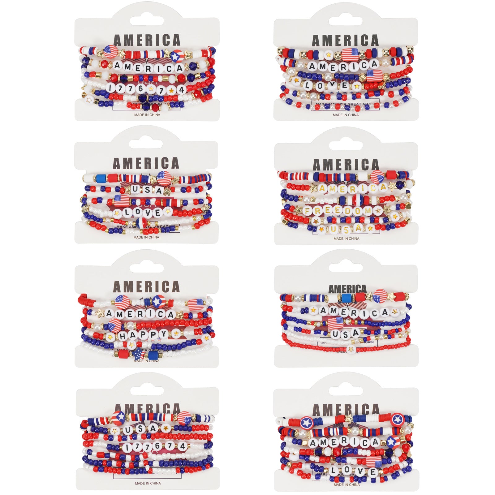 Flag Beaded Bracelet - product image 1