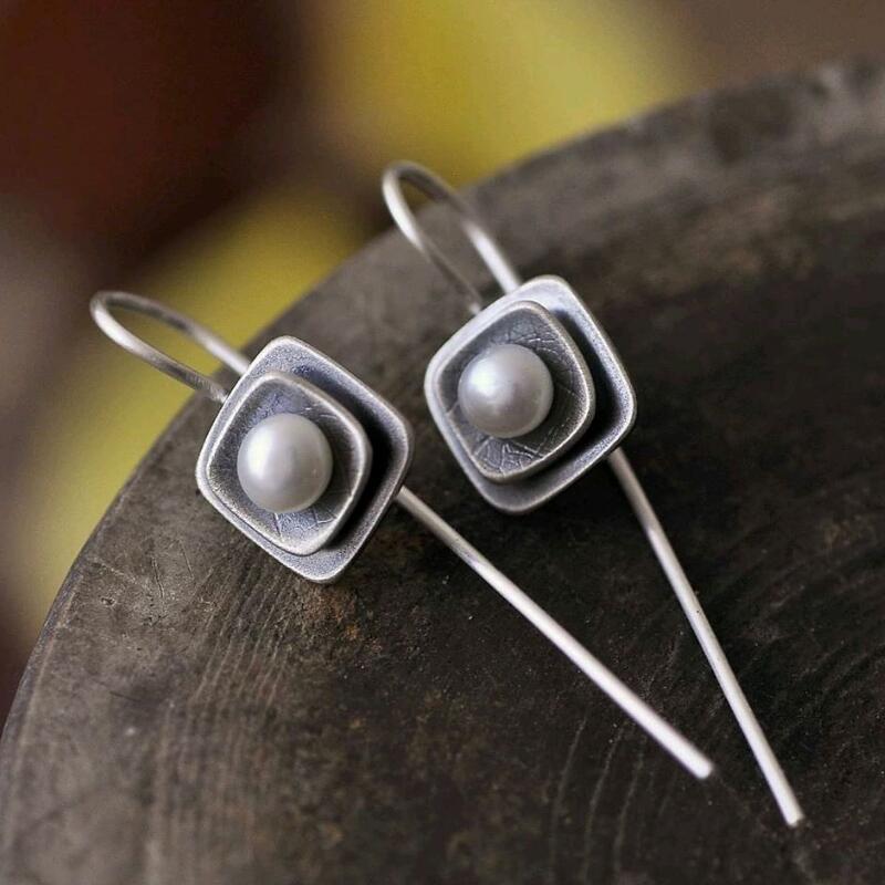 Vintage Geometric Cross Earrings for Women - product image 3