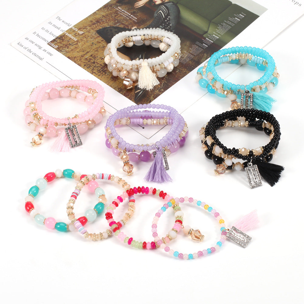 Boho Vintage Beaded Crystal Necklace - product image 2