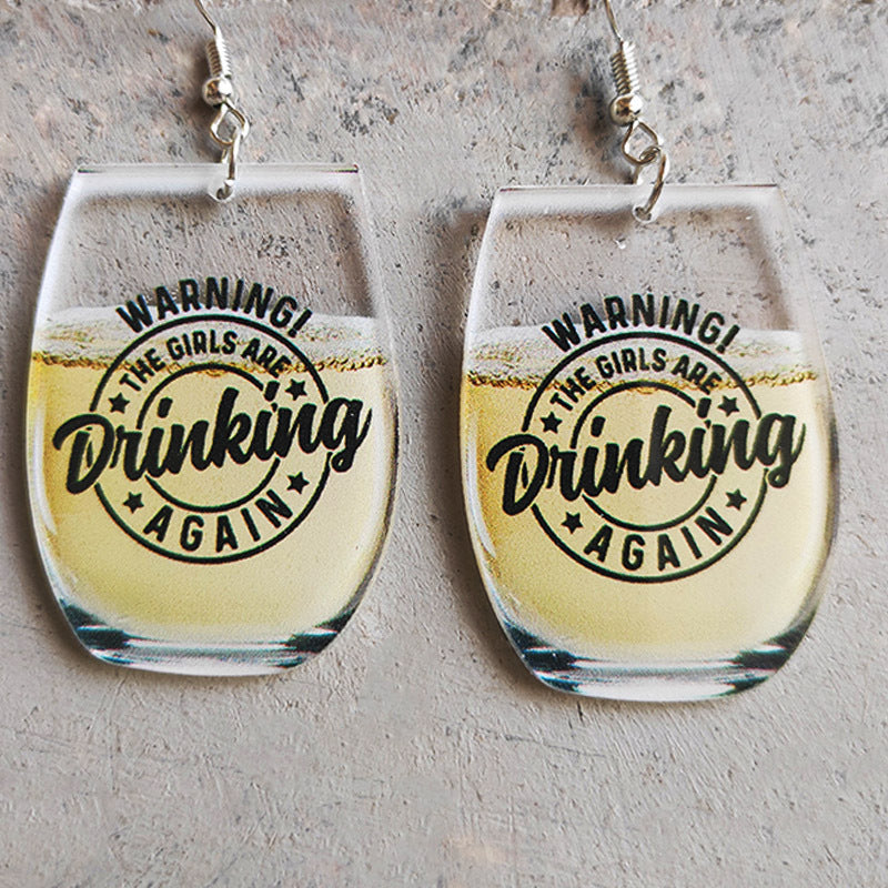 Cross Bee Wine Glass Earrings for Women - product image 6