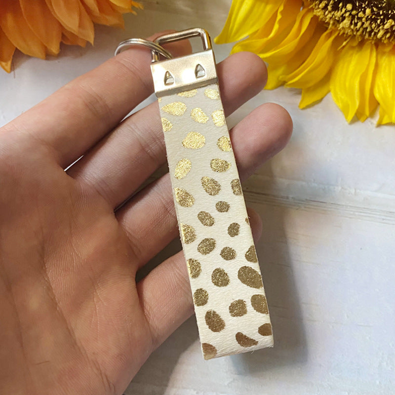Vintage Horse Cross Leather Keychain
