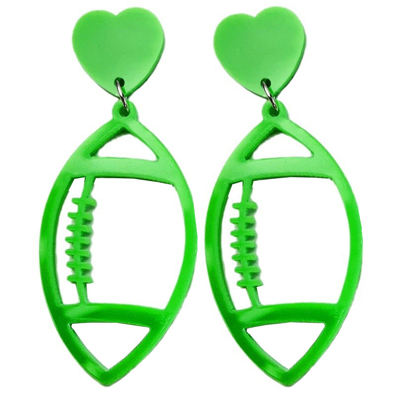 Vintage Heart Cross Acrylic Earrings - product image 3