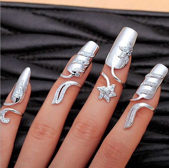 Personalized Fashion Creative Open Design Women's Ring-shaped Nail Rings with - product image 4