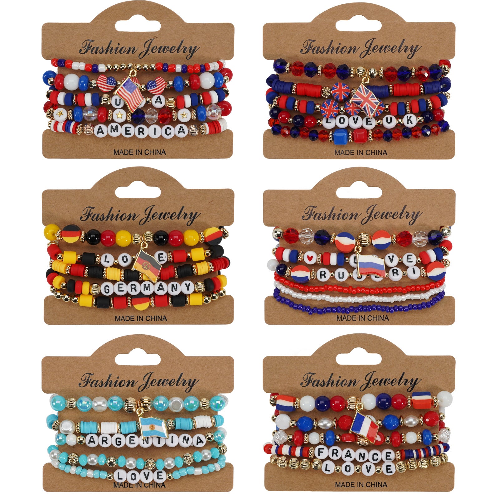 Flag Beaded Bracelet for Women - product image 1