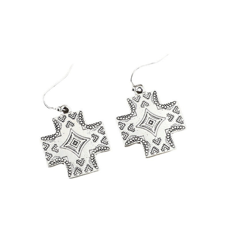 Boho Vintage Cross Earrings - product image 5