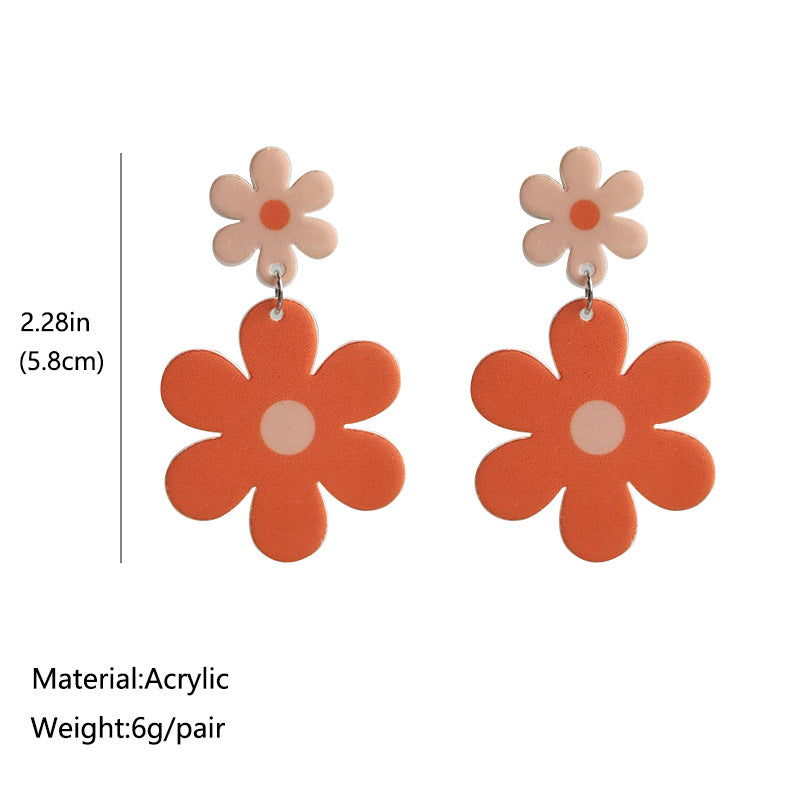 Vintage Floral Acrylic Earrings - product image 4