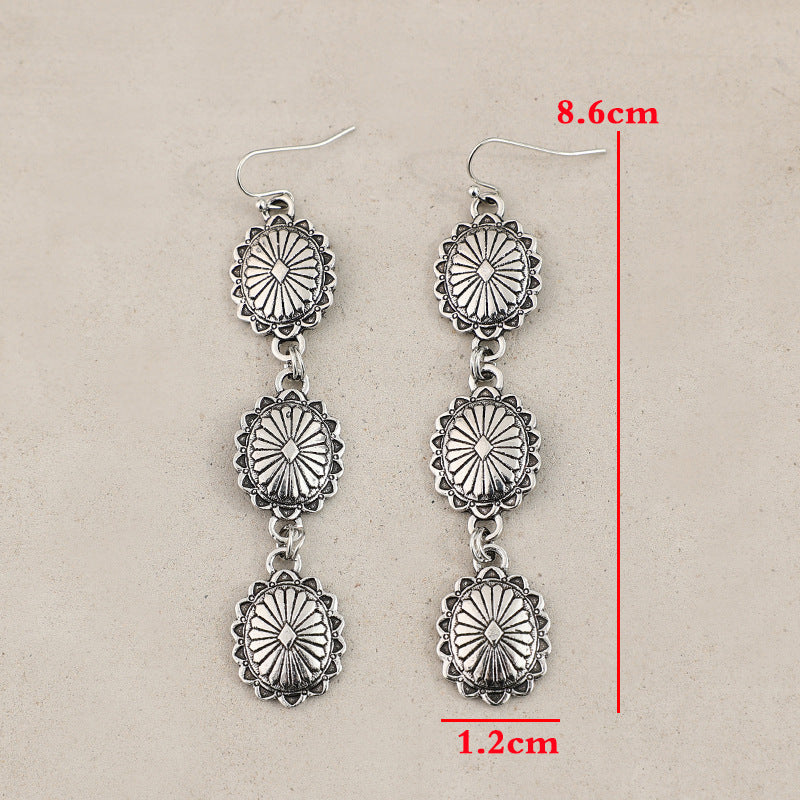 Boho Vintage Floral Earrings