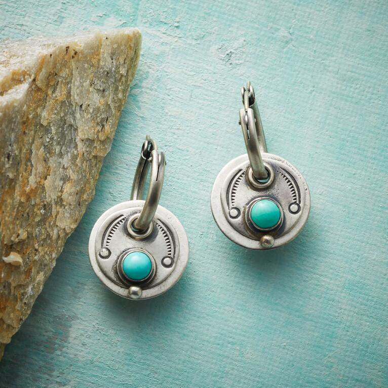 Turquoise Vintage Cross Earrings for Women - product image 2