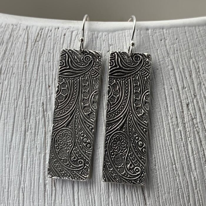 Boho Vintage Geometric Floral Cross Earrings - product image 1