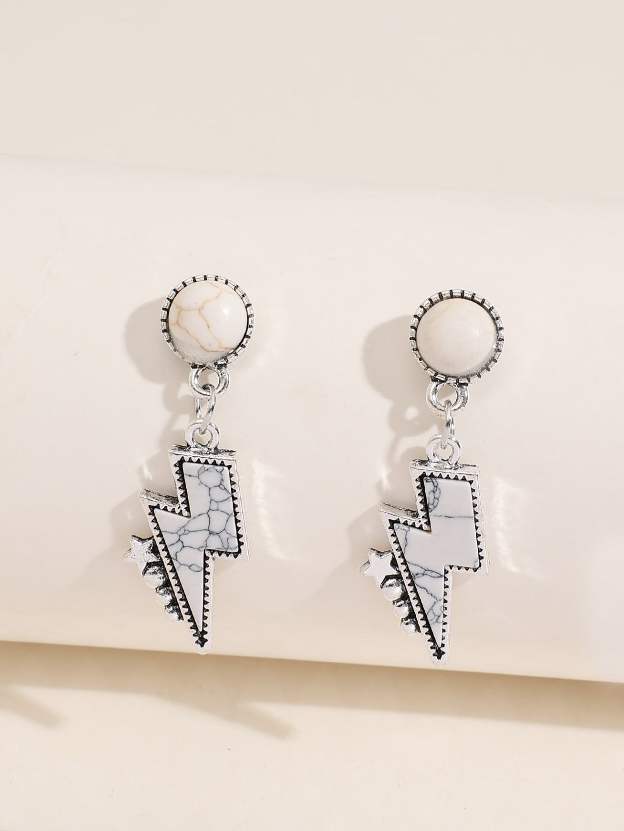 Turquoise Statement Cross Earrings