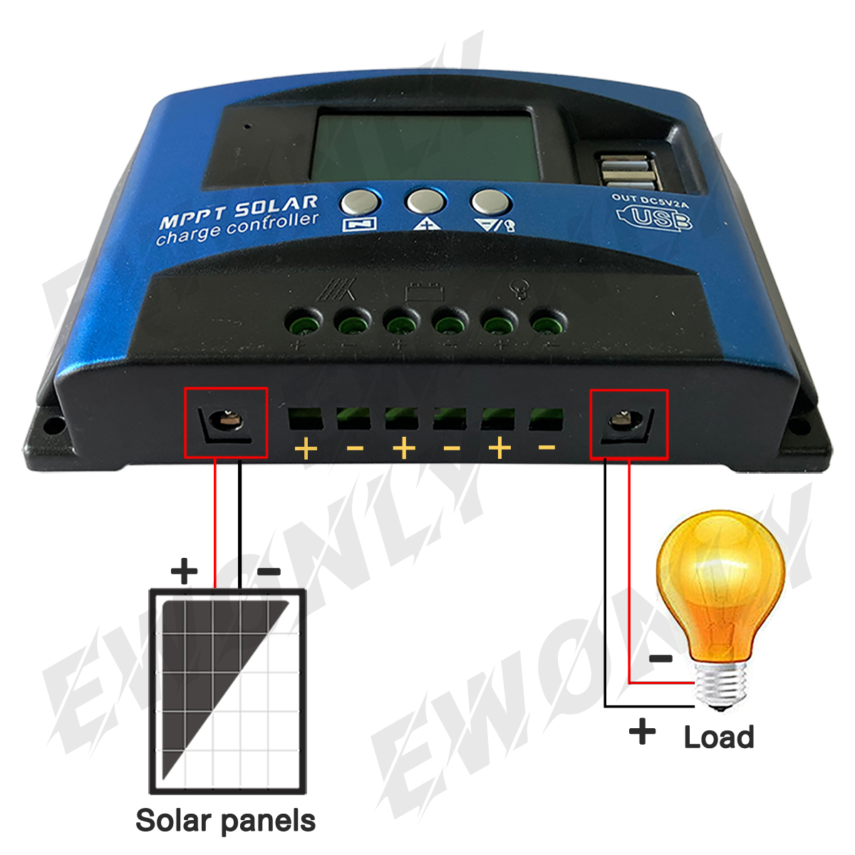 MPPT Solar Charge Controller 100A 60A 30A , 12V/ 24V Solar Panel Intelligent Regulator with Adjustable LCD Display Dual USB Port Timer Setting Auto Parameter