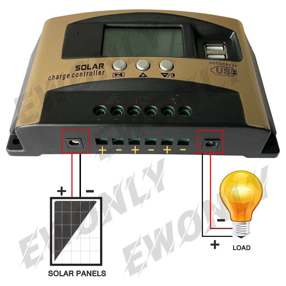 MPPT Solar Charge Controller 100A, Upgraded Solar Panel 12V 24V Dual USB Intelligent Regulator 30-100A Adjustable Parameter LCD Display and Timer Setting, Multi-Function Protection
