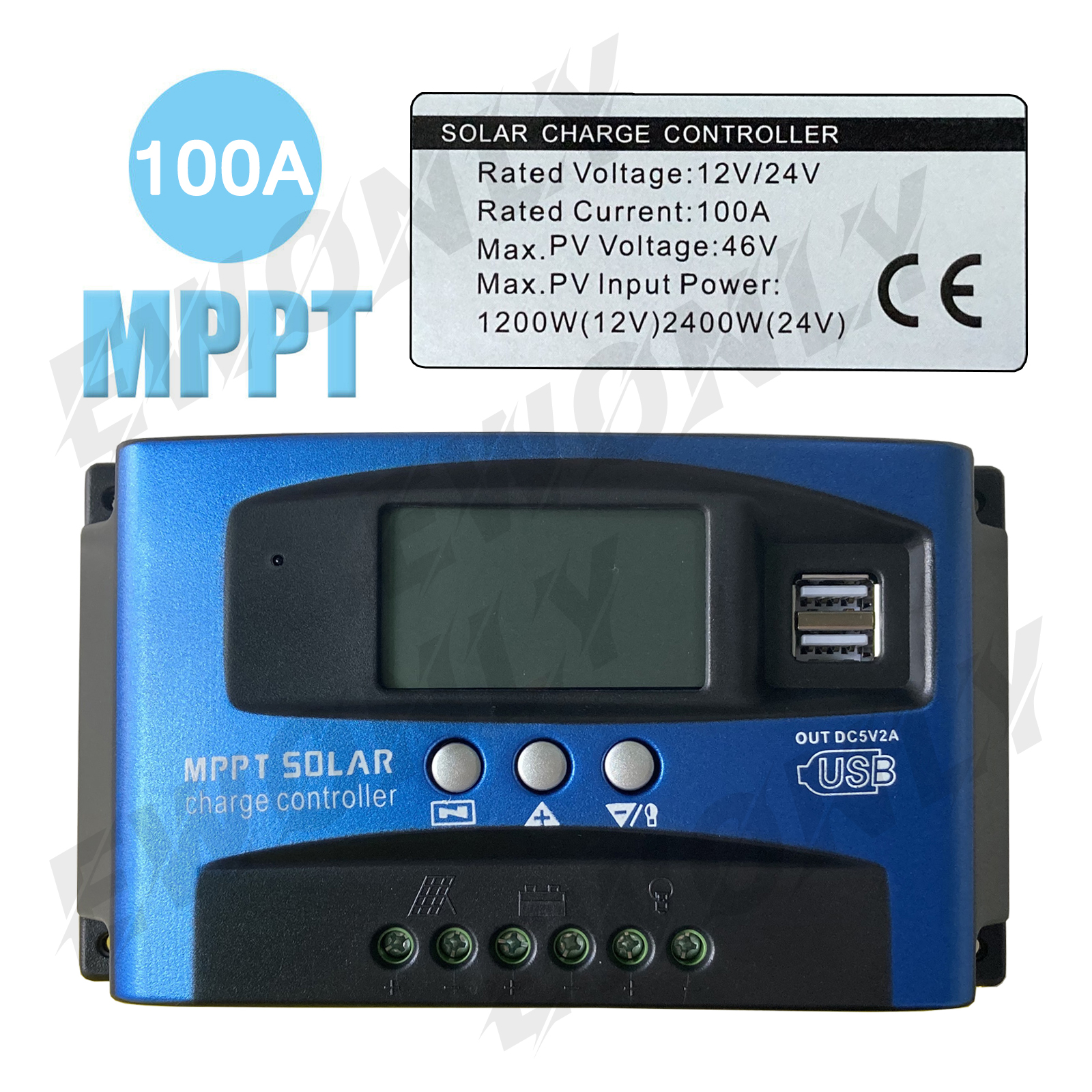 Ewonly ชาร์จเจอร์ 12v24v mppt solar charger controlle 30A-100A ชาร์จ เจอร์ ชาจเจอร์โซล่า ชารต์เจอร์ ชาร์จเจอร์โซล่าเซลล์