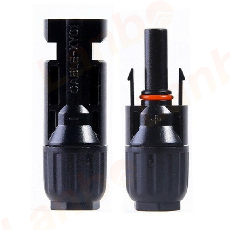 Ewonly MC4 Connector หัว mc4โซล่าเซลล์ 10คู่ สายไฟโซล่าเซล หัวต่อแผงโซล่าเซลล์ มาตรฐาน TUV และ IP67 30A Male Female Wire